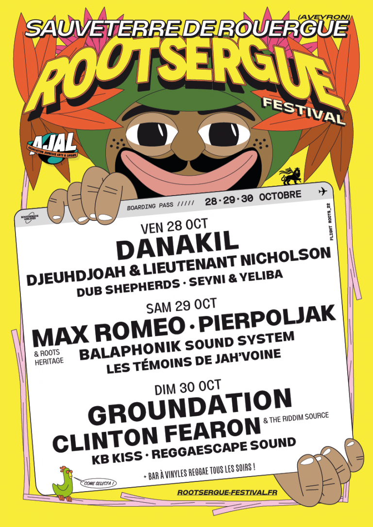 Affiche annonçant la programmation du Roots'Ergue Festival édition 18